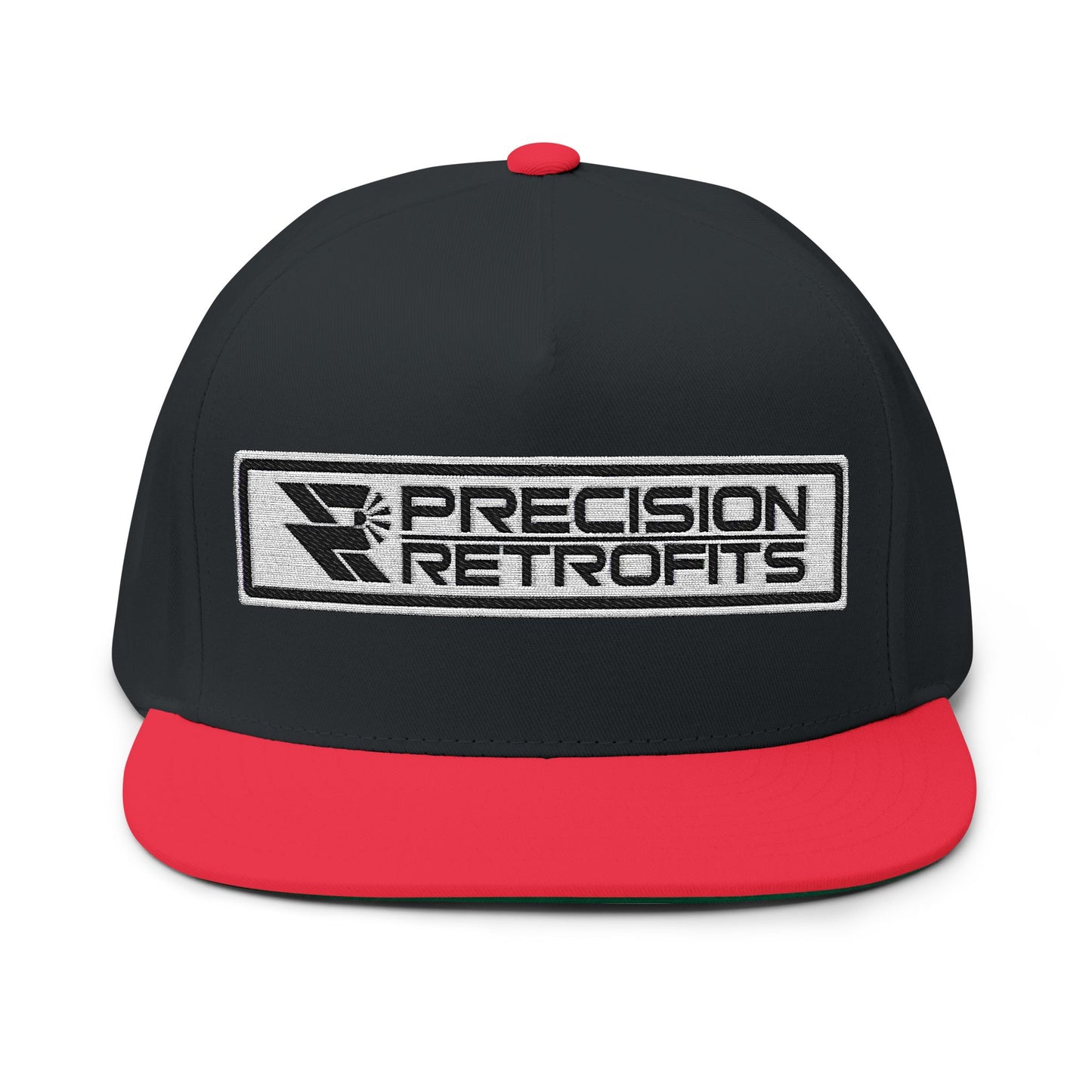 Embroidered Snapback Flat Bill Cap - Precision Retrofits