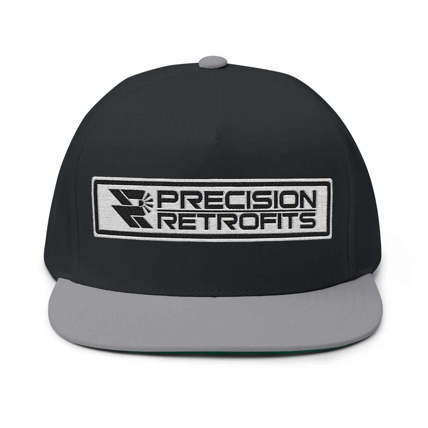 Embroidered Snapback Flat Bill Cap - Precision Retrofits