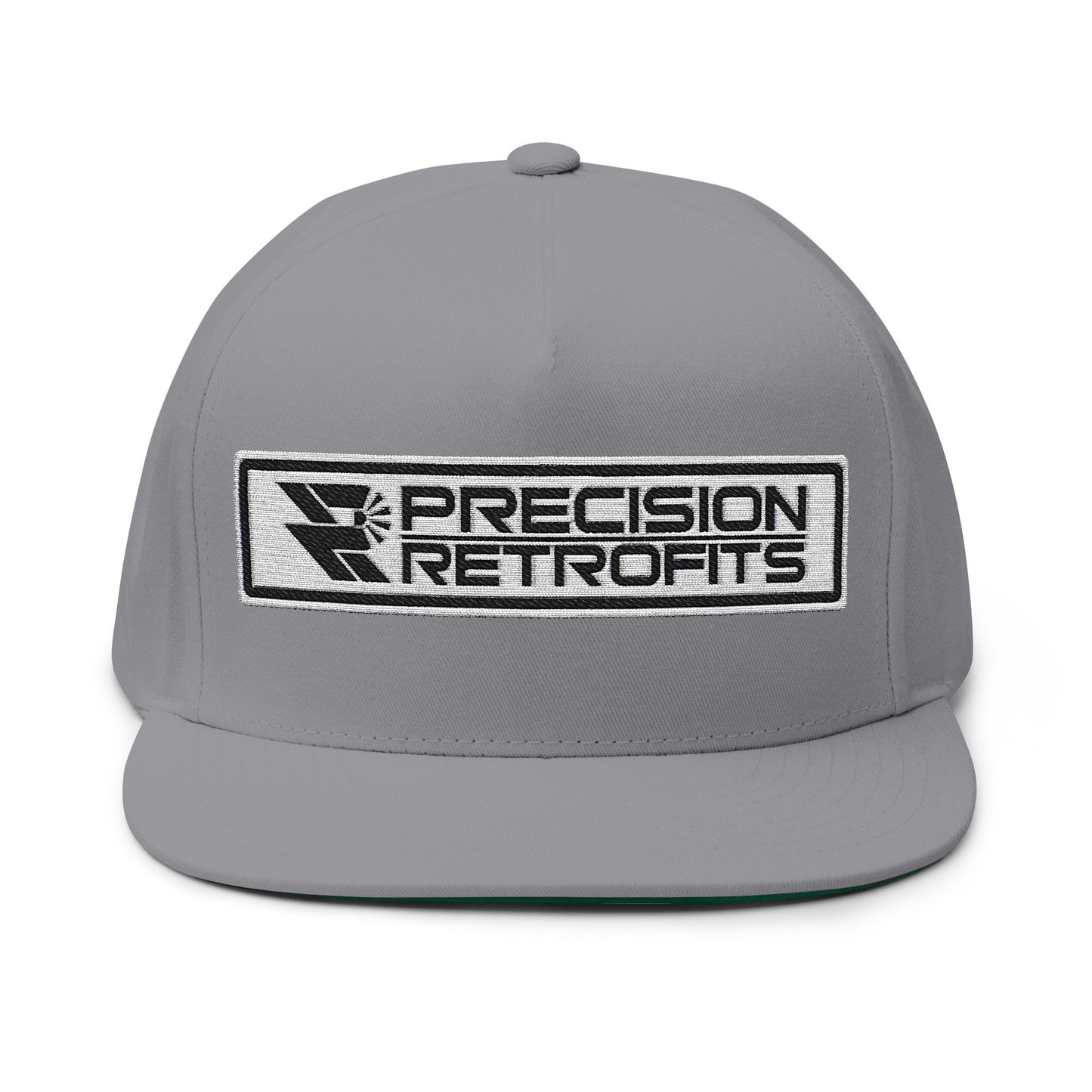 Embroidered Snapback Flat Bill Cap - Precision Retrofits
